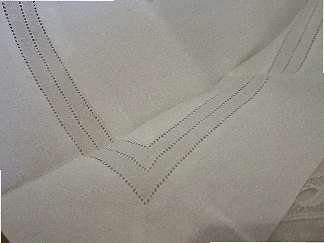 $360 Cuddledown Italy NWT (2pc) Standard Shams 100% Linen White Triple Hemstitch