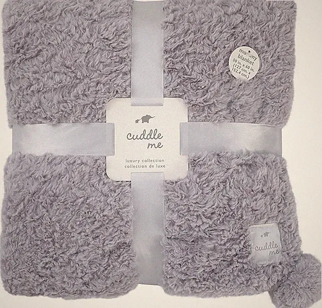 Cuddle Me: Ivory Throw Blanket with Pom Accents