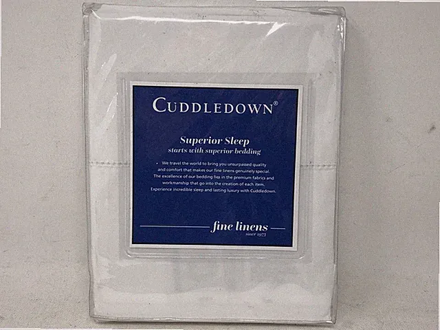 CuddleDown 20" x 27" 300TC Organic Perc PC Standard Sheets White