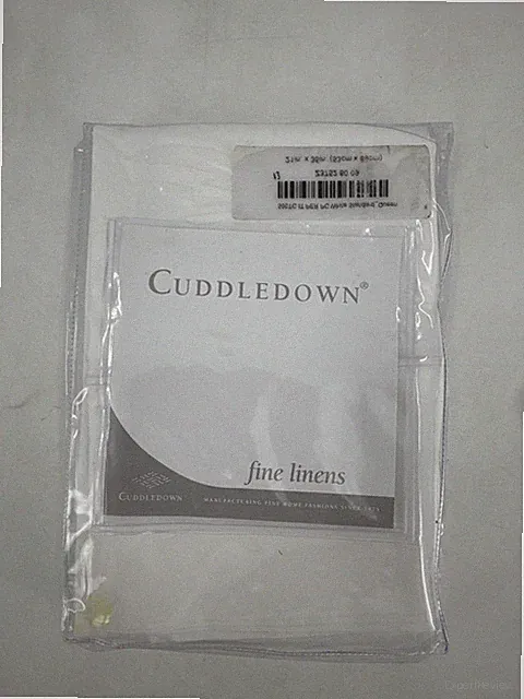 Cuddledown 500 TC Italian Cotton White Percale Pillowcases Standard Queen 1 Pair