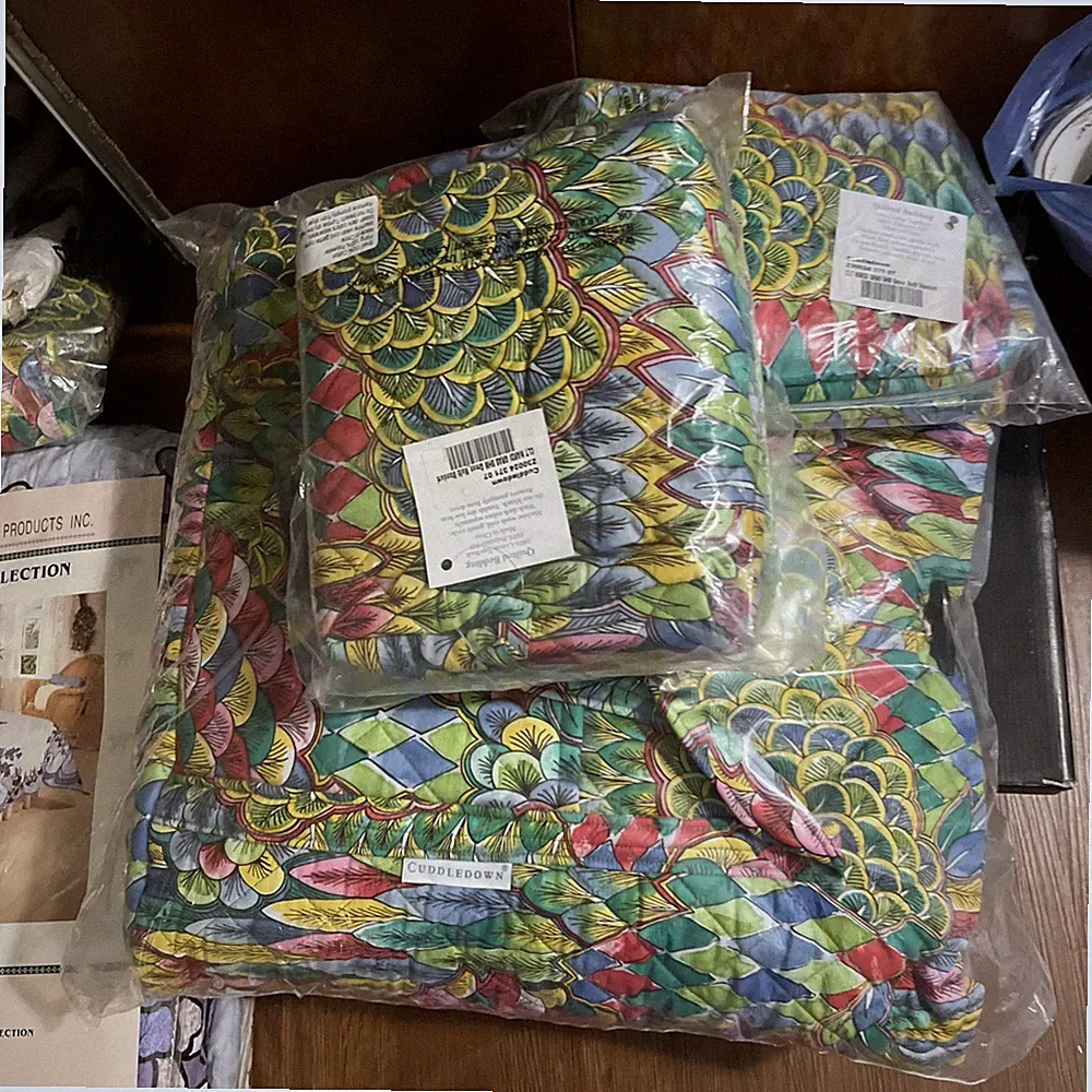 Cuddledown Duvet Cover 2 Standard Pillow Shams Cotton Queen 94x98 New