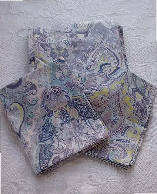 Cuddledown Full Feliciana Blue Paisley Duvet Cover with Matching Pillowcases