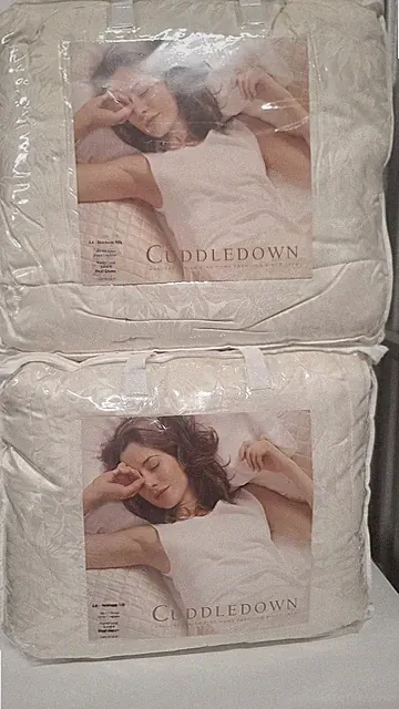 Cuddledown Heirloom Silk Dual Warmth 800FP Goose Down Comforter Queen L4 NEW