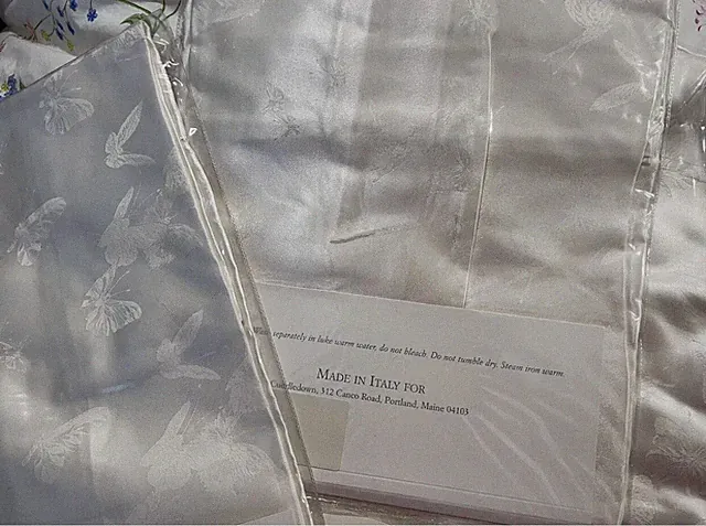 Cuddledown Italy NWT 4pc Queen Sheet Set 100% Silk Cream Machine Wash