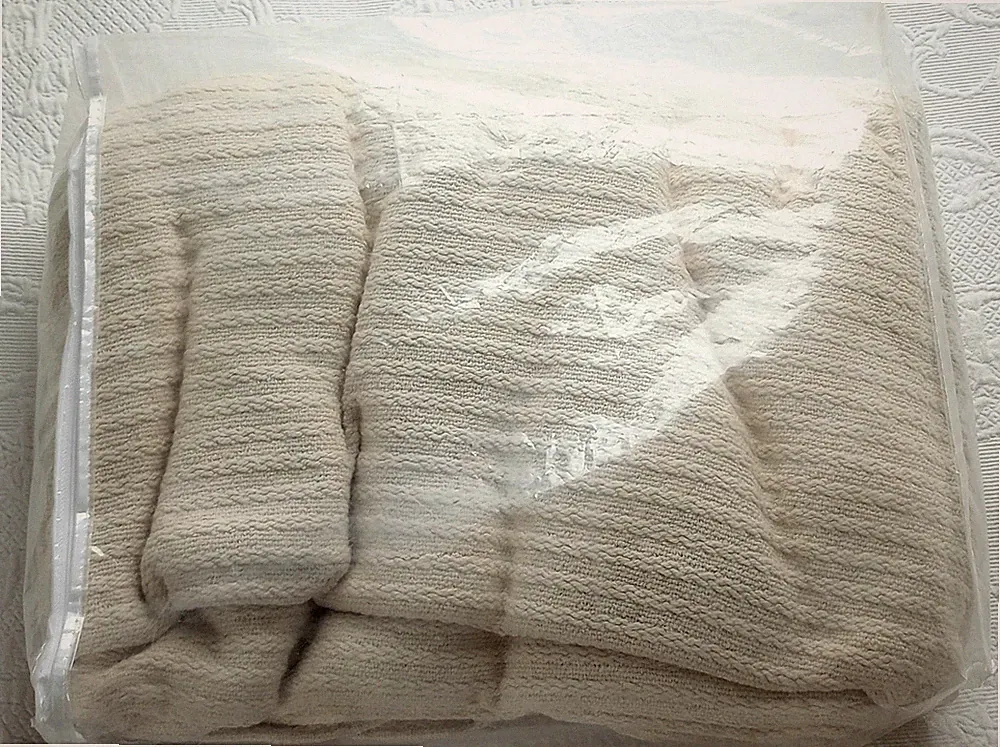 Cuddledown Langley King Size Woven Cotton Blanket Ivory Bedding
