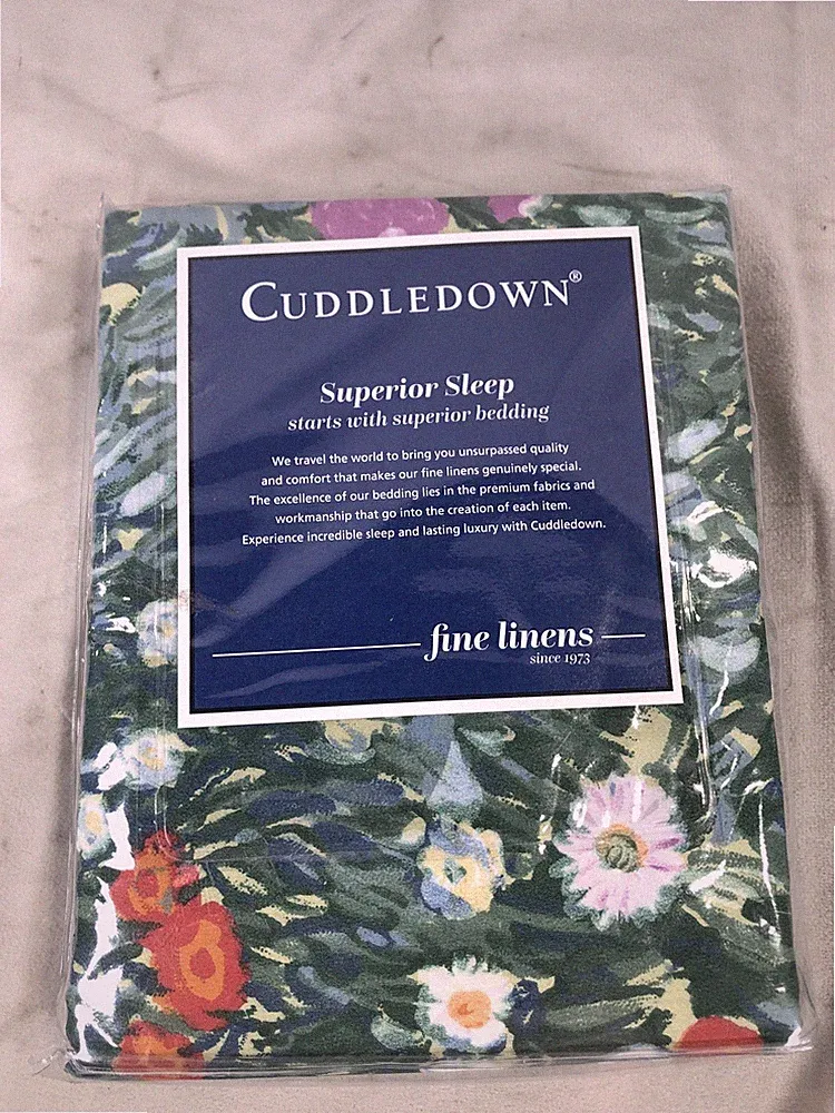 Cuddledown Monet Bedding King 100% Cotton Oeko-Tex Floral PillowCase