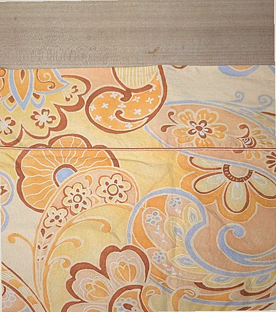 Cuddledown Pair (2) Pillowcases Floral Gold Peach Blue 100% Organic Cotton Queen