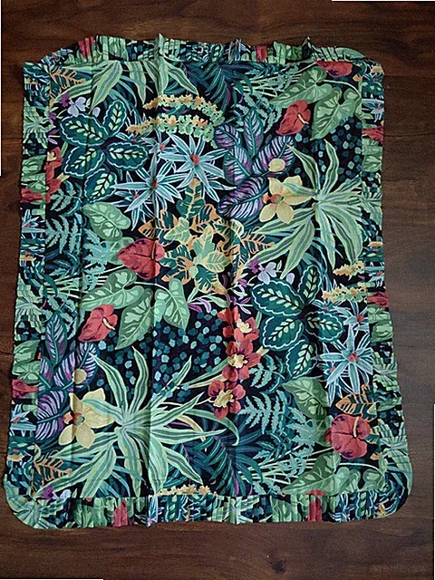 Cuddledown Superior Sleep Tropical Ruffle Cotton Sham Green Standard Size New