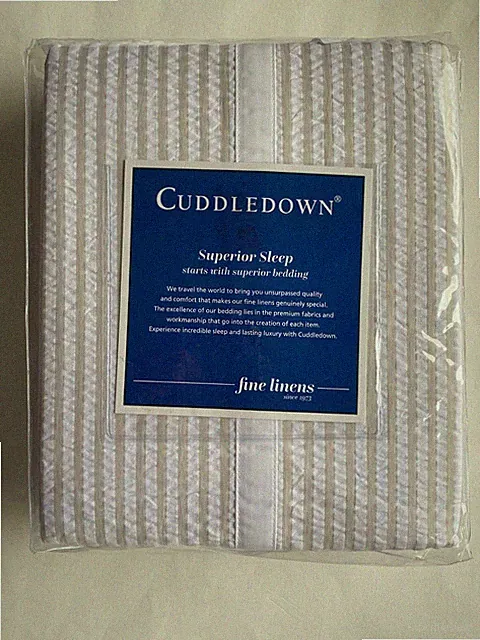 CUDDLEDOWN Tailored 100% Cotton BDSPRD Sand_White Twin NEW