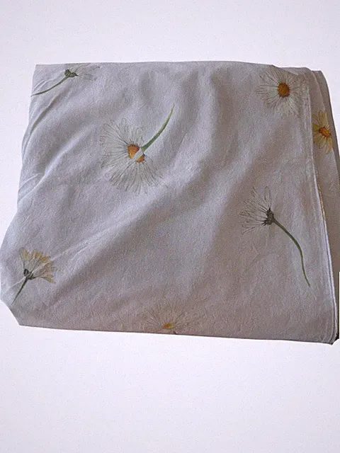 Cuddledown Twin Duvet Cover 100% Cotton White Floral Certified Eco-friendly