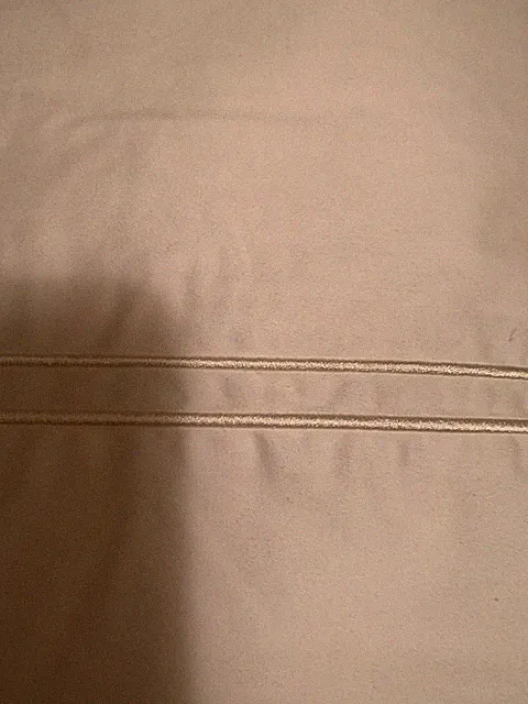 Cuddledown White Satin Stitch Queen Flat Sheet NWOT